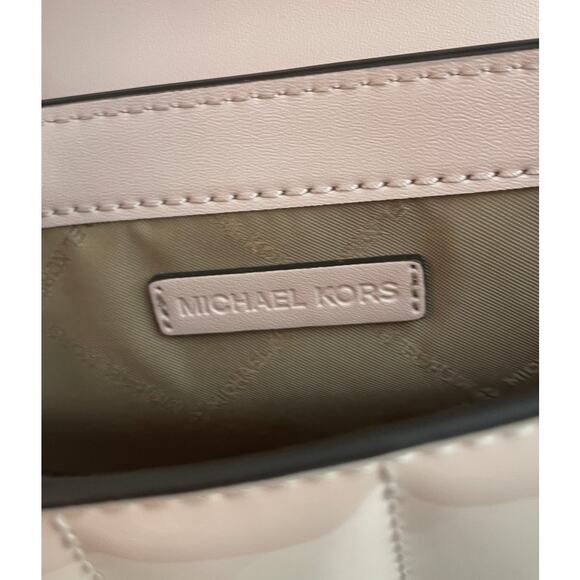 MICHAEL KORS Mila Small Powder Blush Patent Convertible Crossbody Bag NWT - Picture 5 of 8